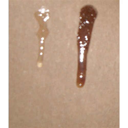 Erotic Massage oil on right (the darker color) and Aphrodisiac Oil on left (lighter color)