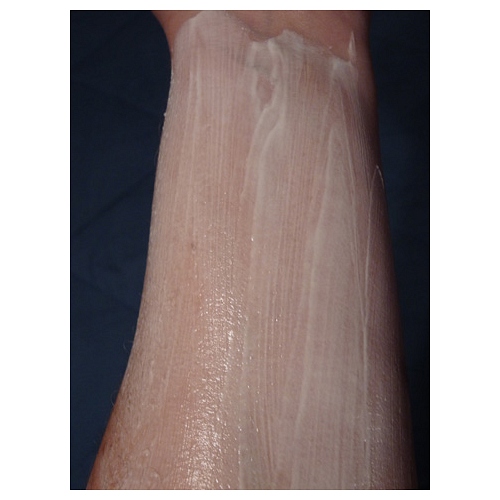 One pump spread over skin