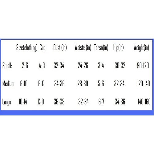 my sizing chart
