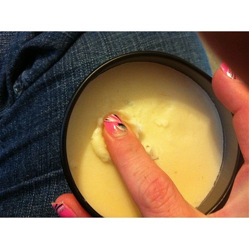 finger directly in candle