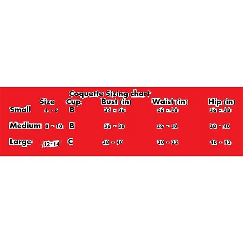 coquetteSIZING CHART