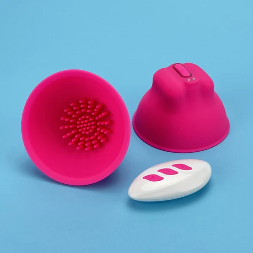 Enjoy an out-of-this-world nipplegasmic experience with this unique breast massager wooing your girls in 12 vibration modes and teasing your nips with soft ticklers.