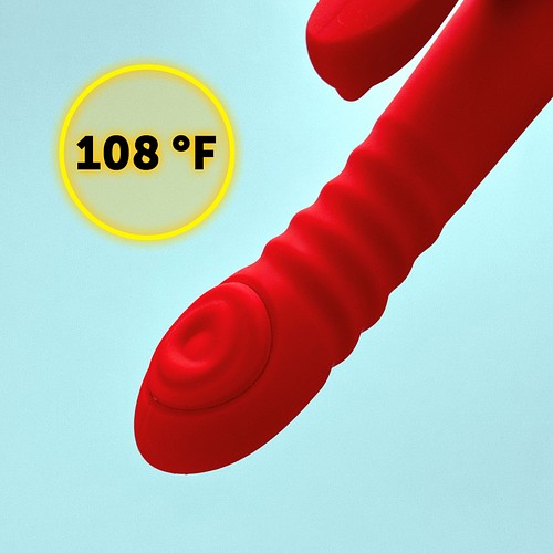 Dual glow - Thrusting rabbit vibrator - EdenFantasys