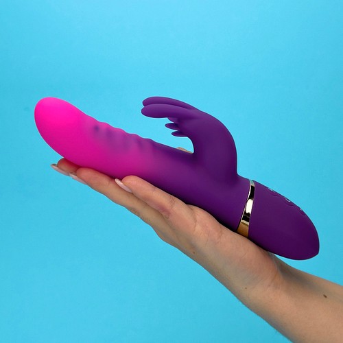 Dual blush - Thrusting rabbit vibrator