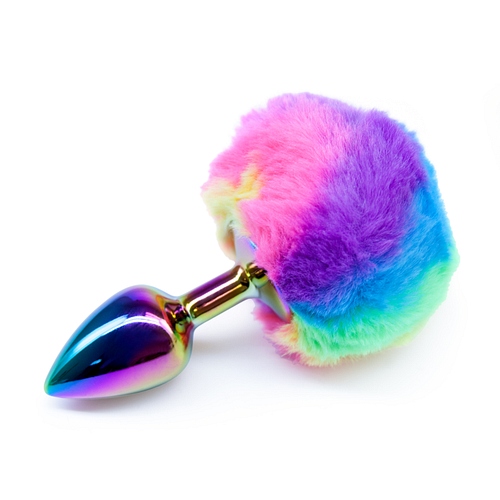 Rainbow bunny tail