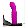 Eden strap on play vibrating silicone dildo and harness View #3