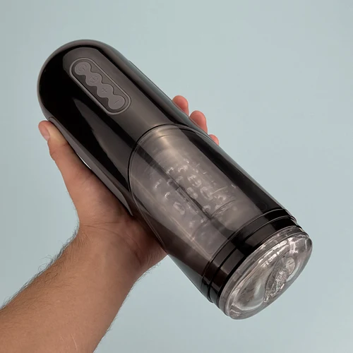 A Tesla among masturbators, this stroking and rotating stoker gives you 360° stimulation while arousing you with naughty moans for explosive orgasms you'll get hooked on