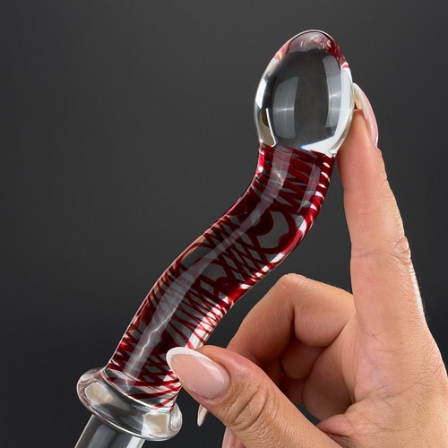 G-spot cherry swirl - Double ended glass dildo - EdenFantasys
