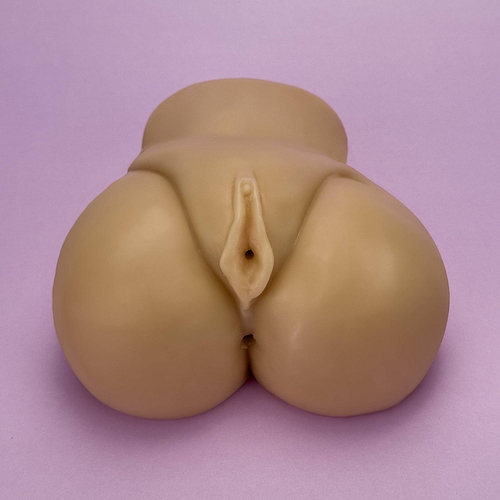 Realistic pussy and ass with vibrating bullet
