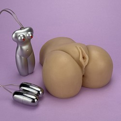 Realistic pussy and ass with eggs