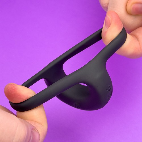 dual vibrating ring Rumbler Vibrating Textured Dual Stamina Ring – Envy Menswear main image 0