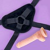 Soft touch harness and 7" silicone dildo set View #1