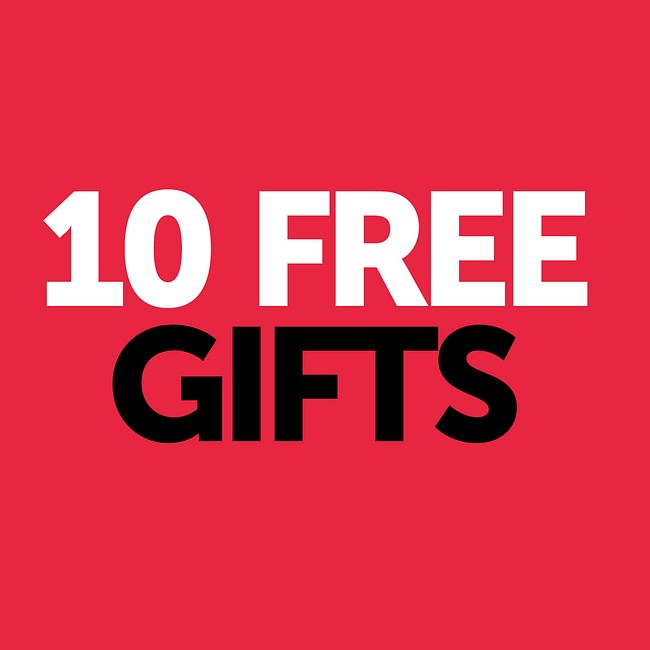 Product: 10 free gifts