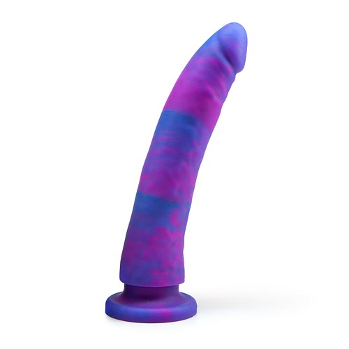 Wide back vegan harness and 8" silicone dildo set