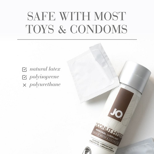 do condoms have lubrication inside JO coconut hybrid lube by System JO