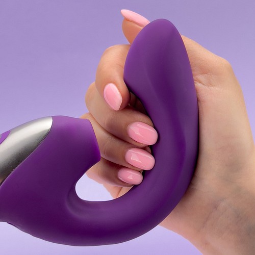 pulsating sex toy Buy the Bi Stronic Fusion Thrusting & Pulsating 64-function Vibrator in  Violet Purple