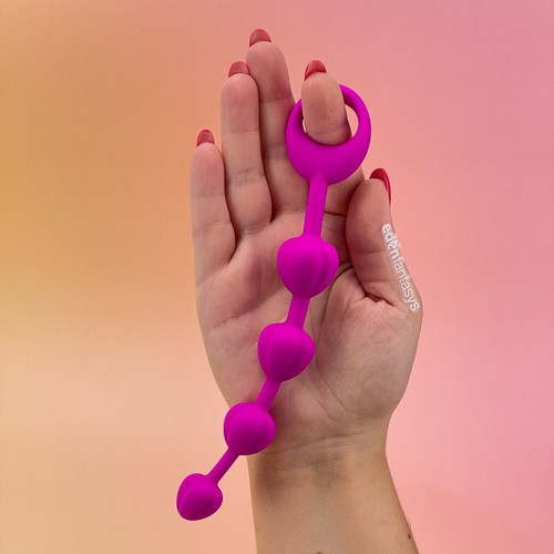 Sensuous silicone anal beads