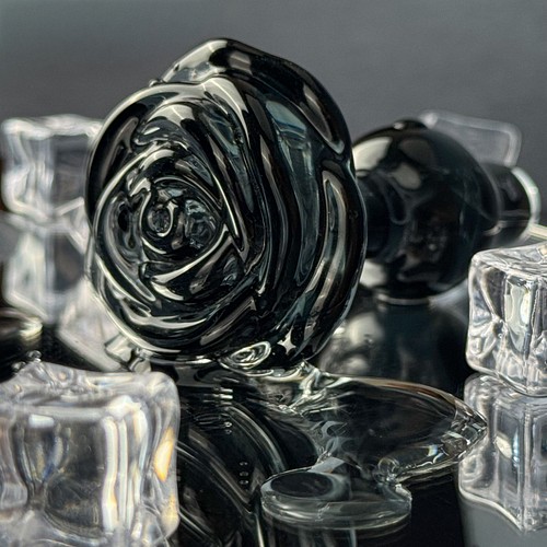 big anal plug insertion Crystal Flower Glass Butt Plug – Wild Flower main image 0