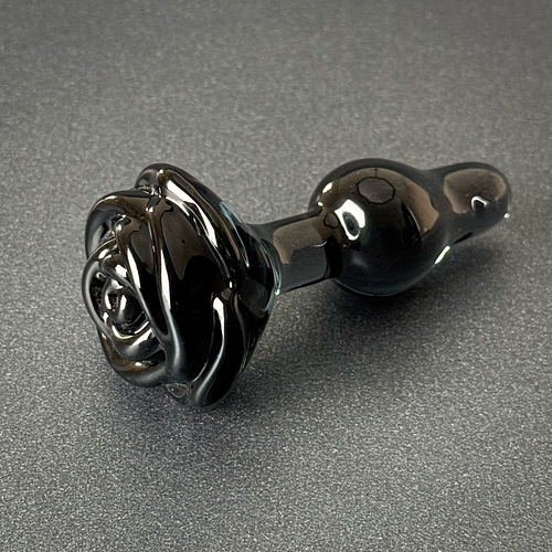Black rose butt plug