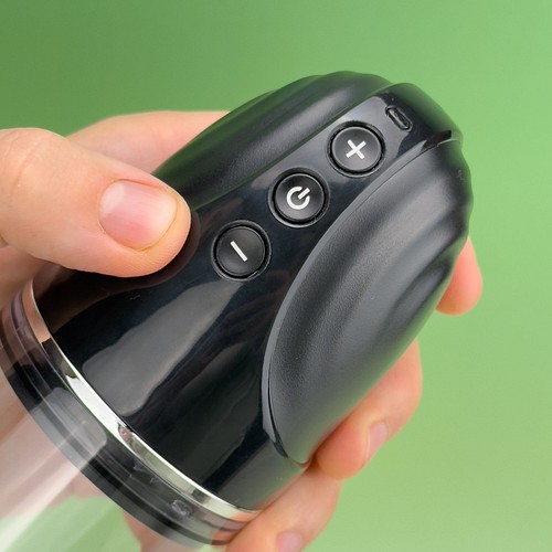 rabbit vibrator battery Xbonp Male Masturbator Penis Pump 7 Thrusting & Rotating Modes Male Sex  Toys main image 1