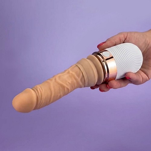 suction cup vibrater Thrusting And Vibrating Silicone Rabbit Vibrator – MS main image 0