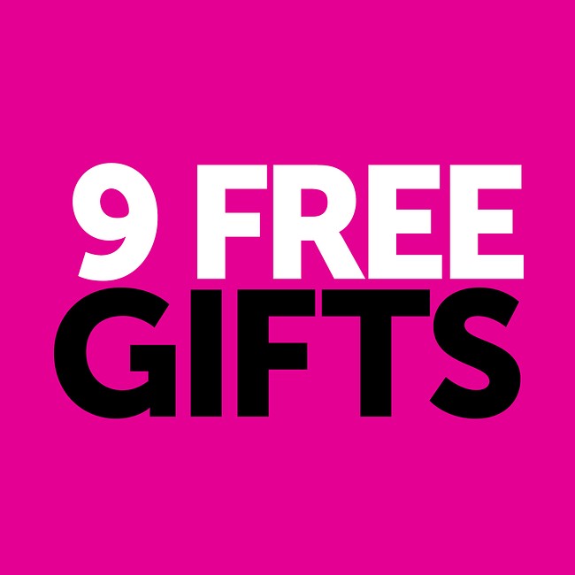 Product: 9 free gifts
