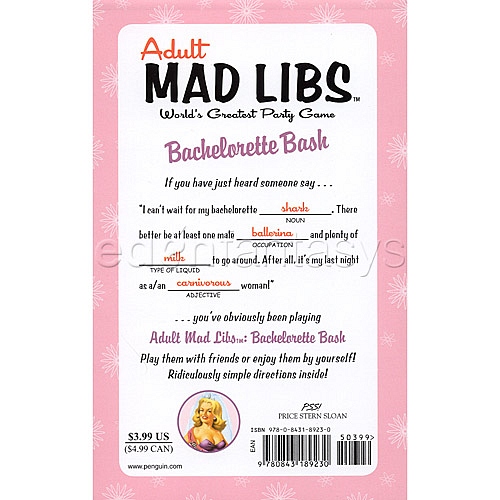 Product: Adult Mad Libs Bachelorette Bash