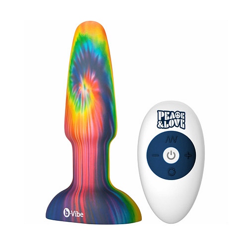 Product: B-Vibe rimming plug peace & love tie-dye