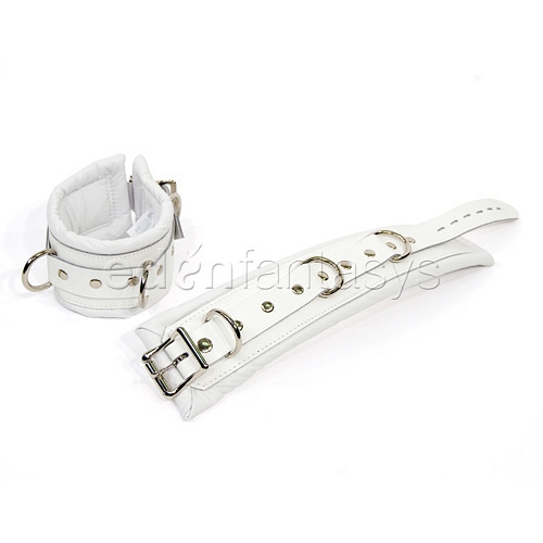 Product: Luxe white ankle cuffs