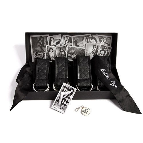 Product: Bettie Page sweet on satin restraints set