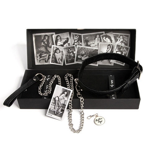 Product: Bettie Page bondage collar and lead set