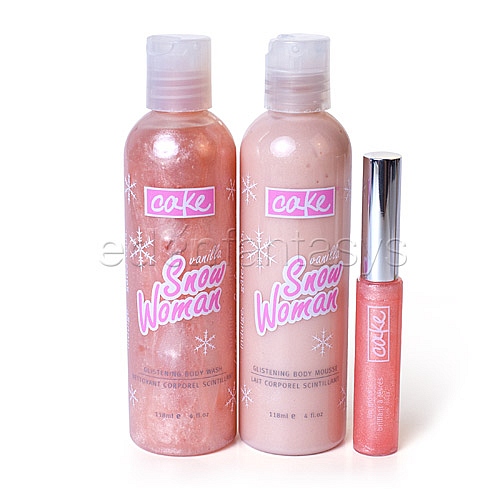 Product: Vanilla snow woman glistening trio