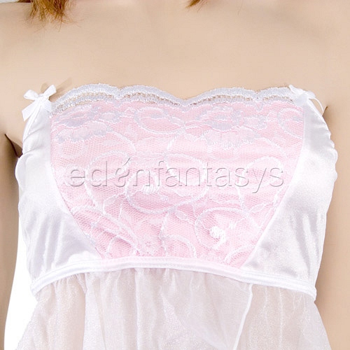 Product: Strapless babydoll and tanga panty set