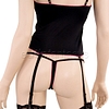 Mesh overlay bustier with g-string View #5