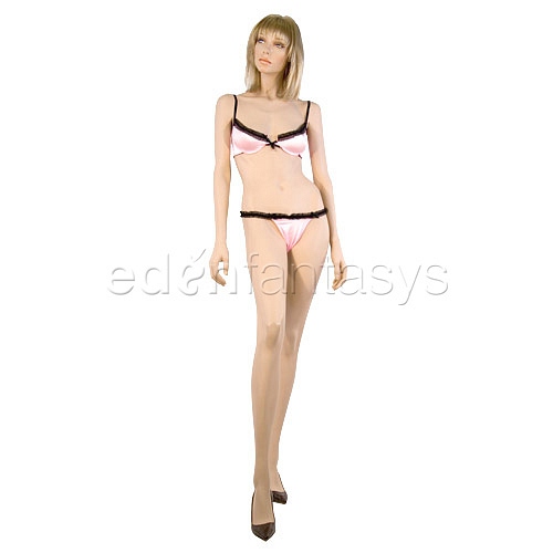 Product: Lace trimmed demi cup bra set