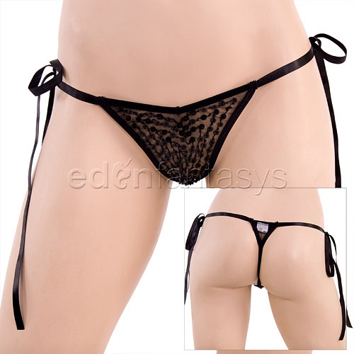 Product: Black beaded mesh g-string