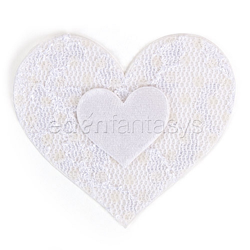 Product: Like a virgin white heart pasties