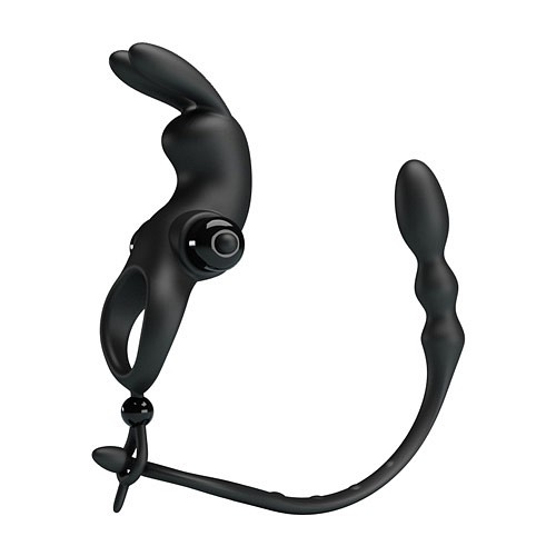 Product: Vibrating cock ring with anal stimulator