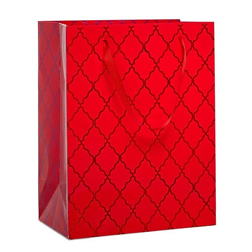 Product: Red diamond grid tote