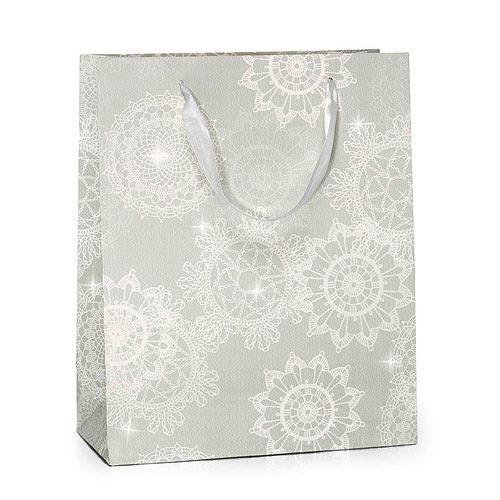 Product: Silver snowflakes tote