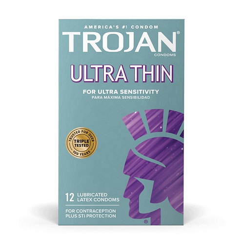 Product: Trojan ultra thin lubricated condoms