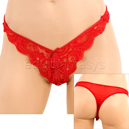 Product: V-cut lace thong