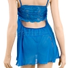 Turquoise chiffon and lace chemise set View #5