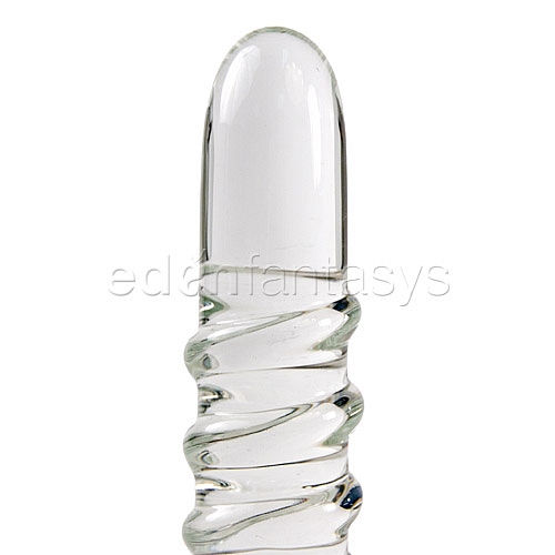 Product: Swirl rib glass dildo probe