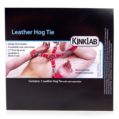 Leather hog tie - Wrist and ankle cuffs