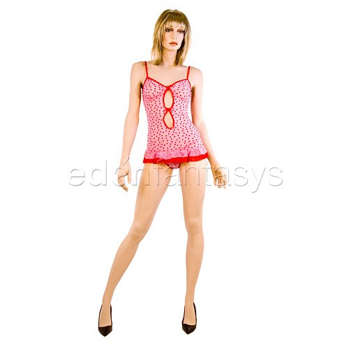Product: Flocked heart mini dress