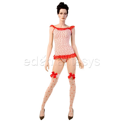 Product: Flocked heart mini dress