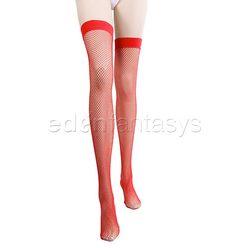 Product: Backseam fishnet thigh highs