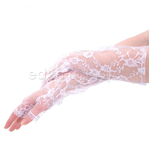 Product: Elbow length fingerless gloves