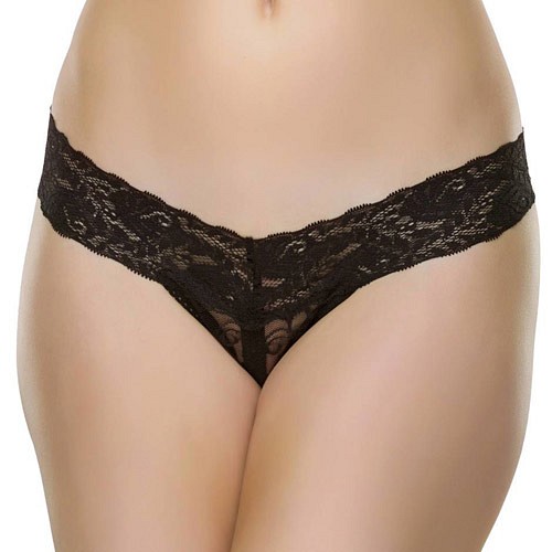 Product: Lace crotchless thong